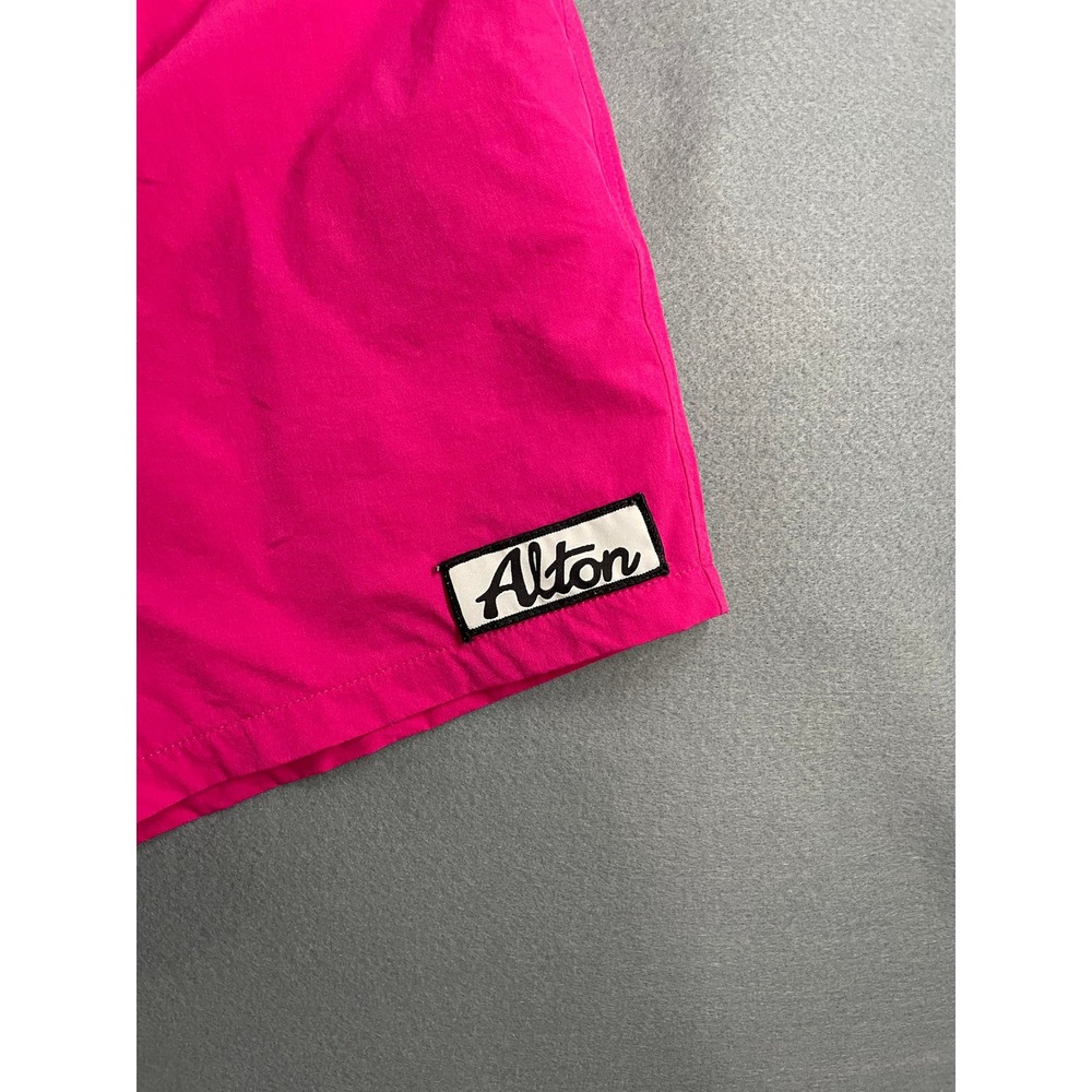 Alton Neon Pink Swim Trunks Streetwear Retro Y2K Pink Nylon Mens Size 32 - Picture 2 of 9